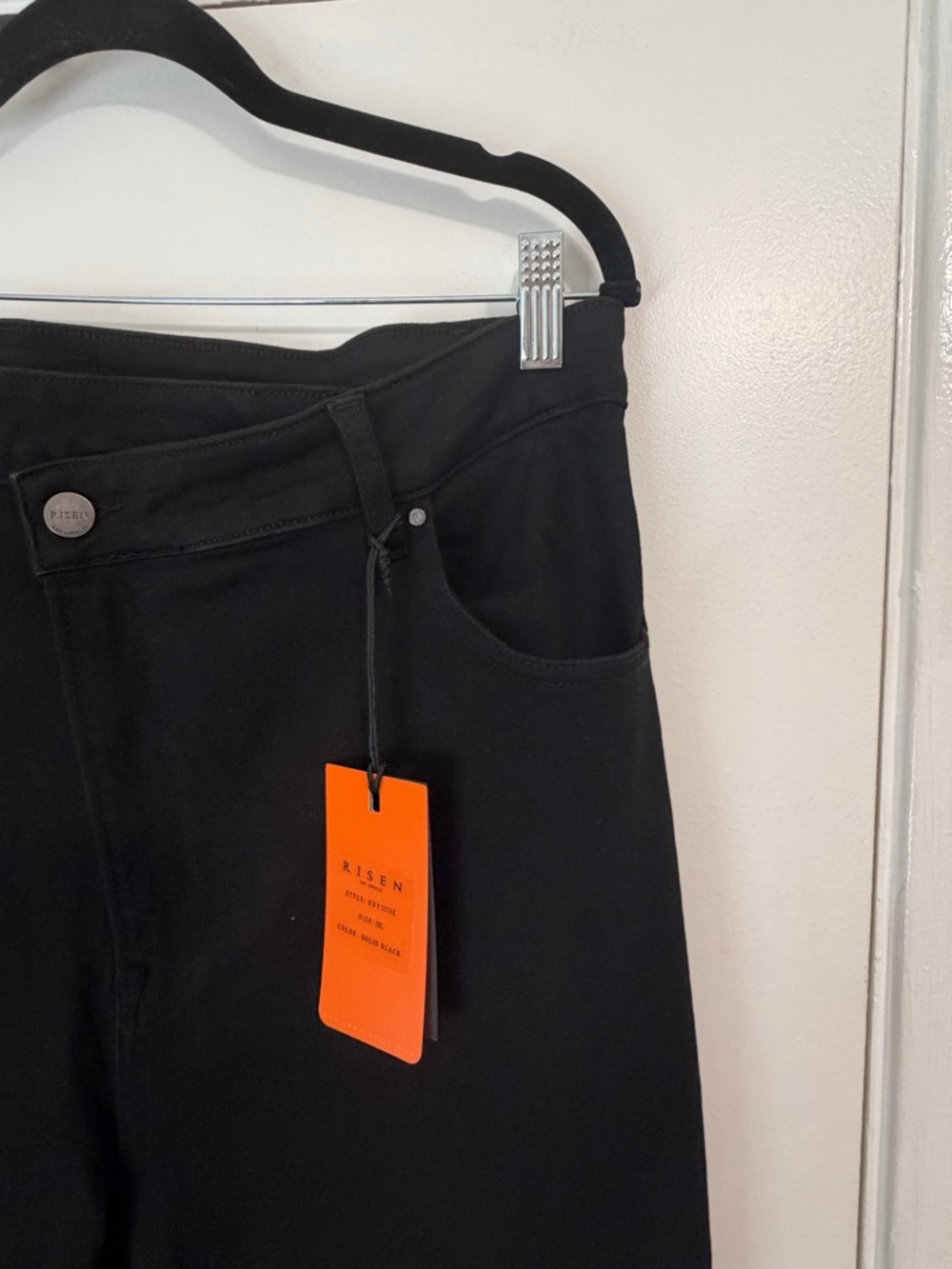Risen High Rise Crossover Loose Ankle Skinny Jeans - Picture 3 of 12